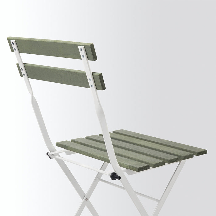 TARNO Chair, outdoor, foldable white/green