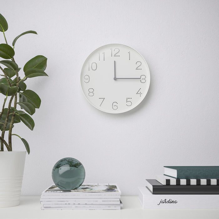 TROMMA Wall clock, low-voltage/white, 25 cm