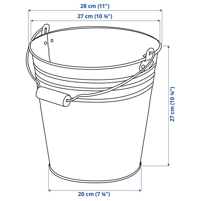 SOCKER Bucket/plant pot, in/outdoor light green 10 l