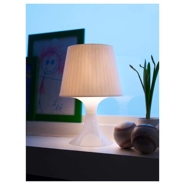 LAMPAN Table lamp, white 29 cm