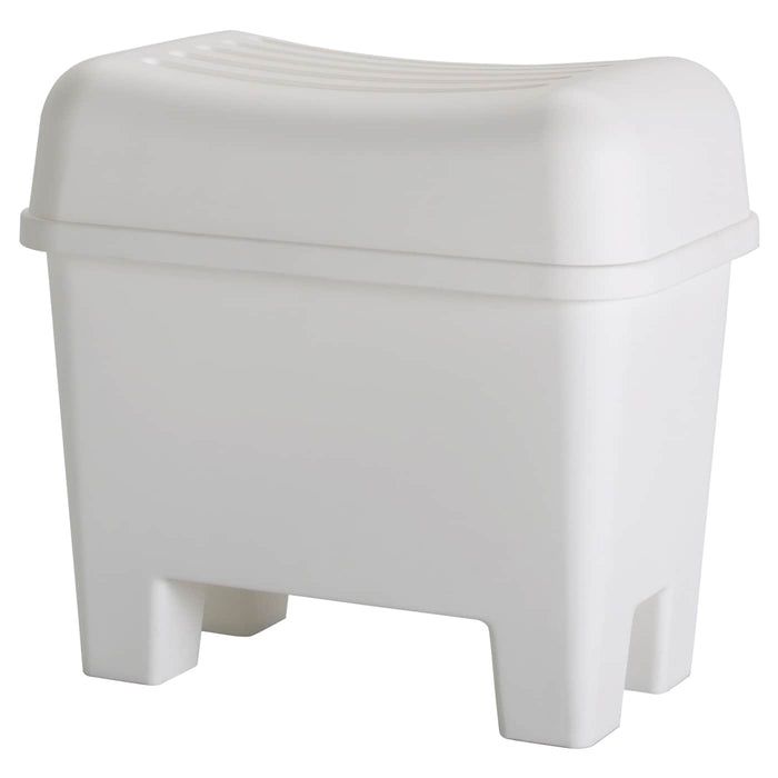 BURSJON Stool with storage, white