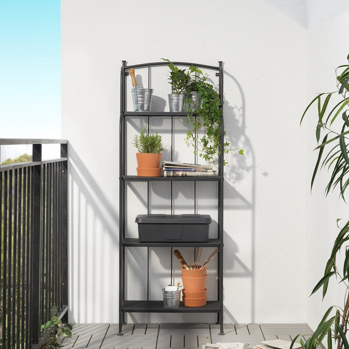 LACKO Shelving unit, outdoor, grey 61x160 cm