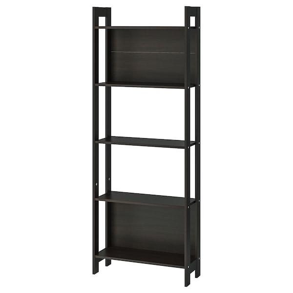 LAIVA Bookcase, black-brown 62x165 cm