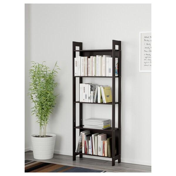 LAIVA Bookcase, black-brown 62x165 cm