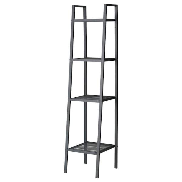 LERBERG Shelf unit, dark grey 35x148 cm