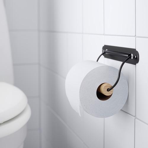 SVARTSJON Toilet roll holder, black