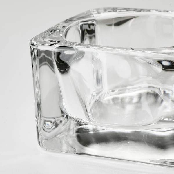 GLASIG Tealight holder, clear glass 5x5 cm