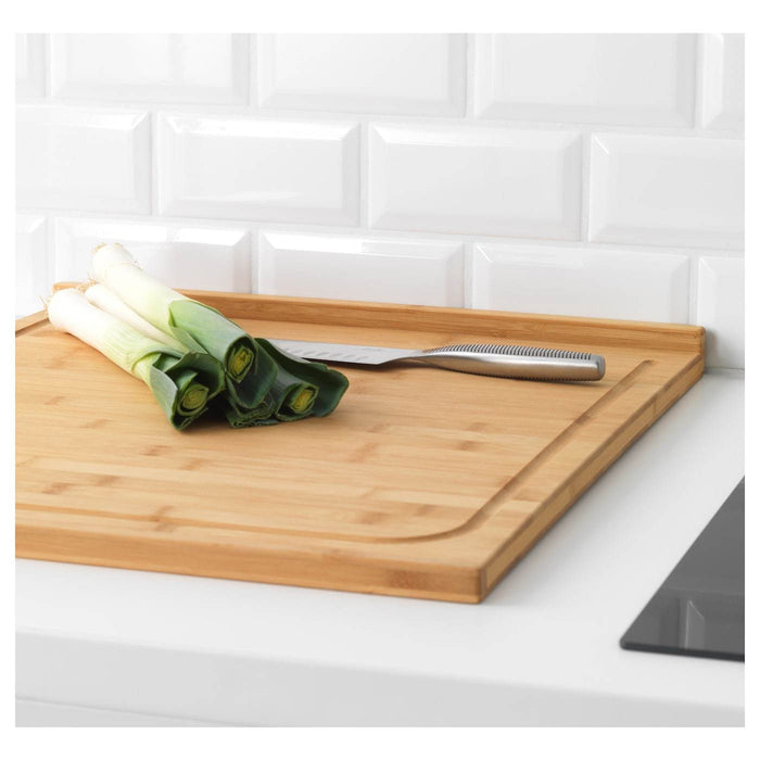 LAMPLIG Chopping board, bamboo 46x53 cm