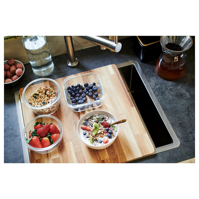 NORRSJON chopping board, oak, 44x42 cm