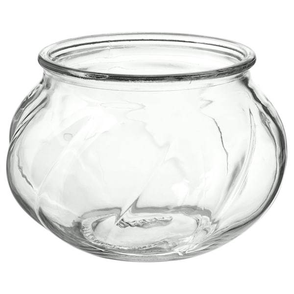 VILJESTARK Vase, clear glass 8 cm