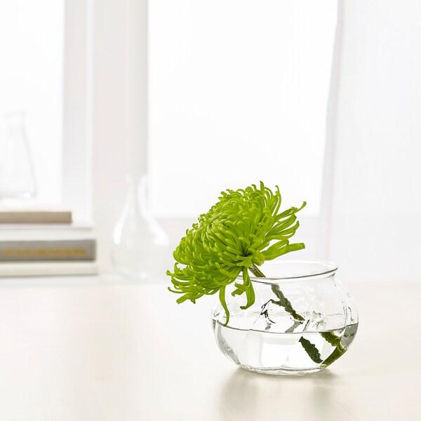 VILJESTARK Vase, clear glass 8 cm