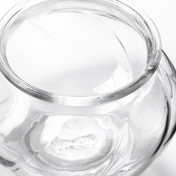 VILJESTARK Vase, clear glass 8 cm