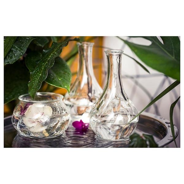 VILJESTARK Vase, clear glass 8 cm