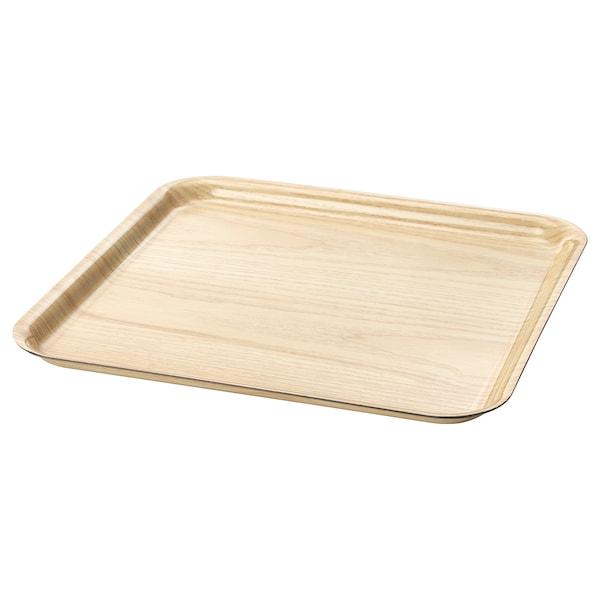 FORMEDLA Tray with anti-slip, wood effect 33x33 cm