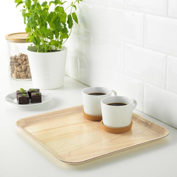 FORMEDLA Tray with anti-slip, wood effect 33x33 cm