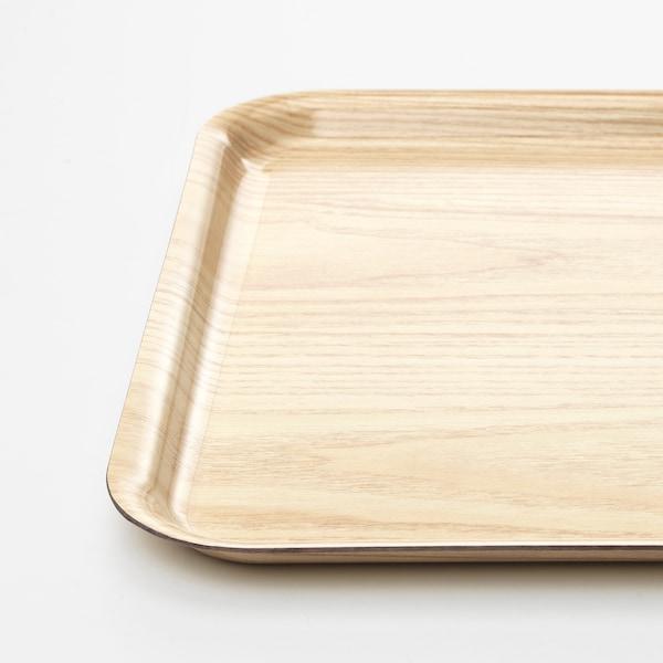 FORMEDLA Tray with anti-slip, wood effect 33x33 cm