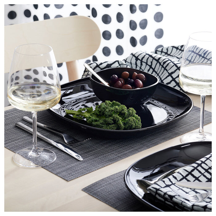 SNOBBIG Place mat, dark grey, 45x33 cm