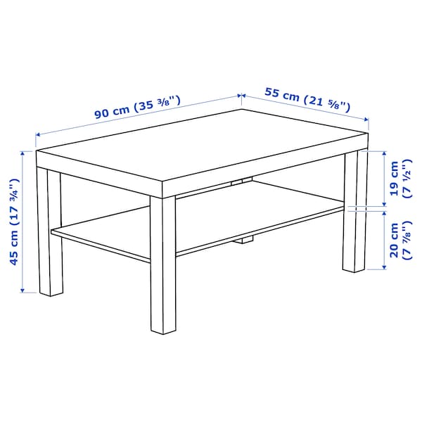 LACK Coffee table, black-brown 90x55 cm