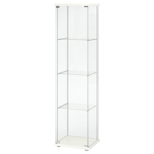 DETOLF Glass-door cabinet, white 43x163 cm