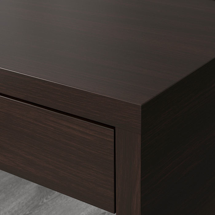 MICKE Desk, black-brown 73x50 cm