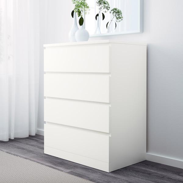 MALM chest of 4 drawers 80x101 cm white