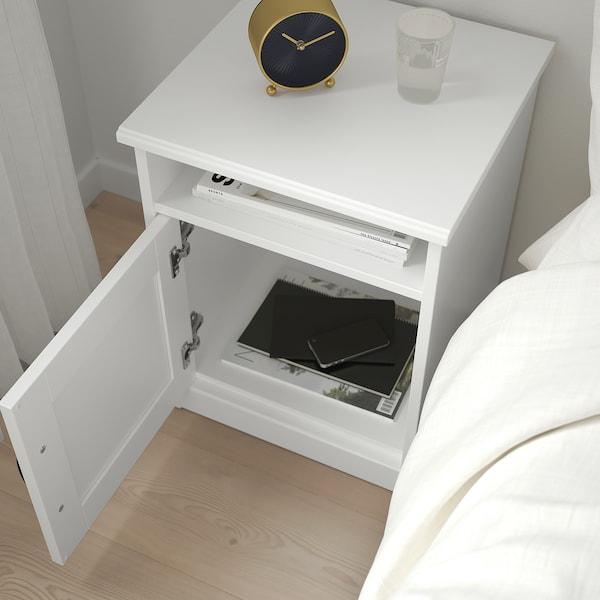 SONGESAND Bedside table, white 42x40 cm