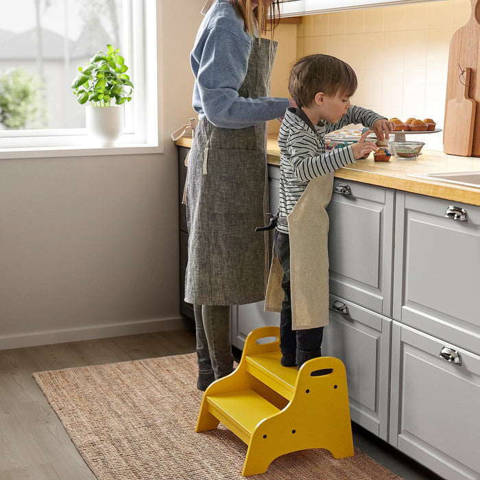 TROGEN children's step stool, yellow, 40x38x33 cm