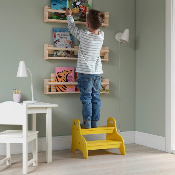 TROGEN children's step stool, yellow, 40x38x33 cm