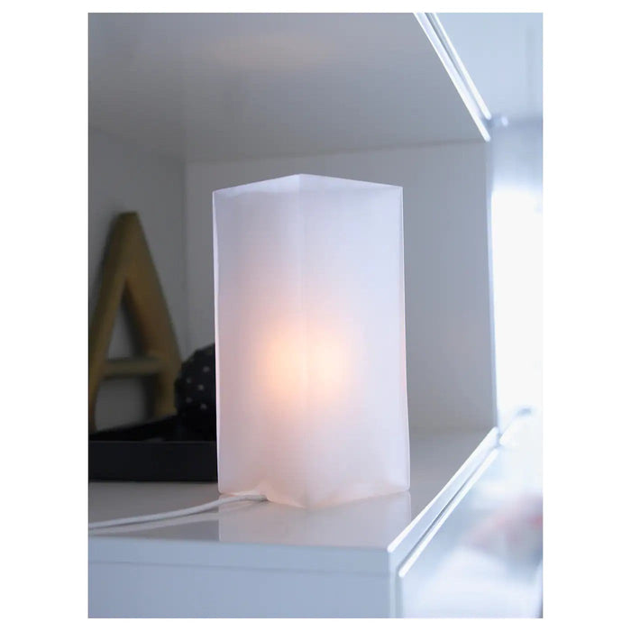 GRONO Table lamp, frosted glass white SG