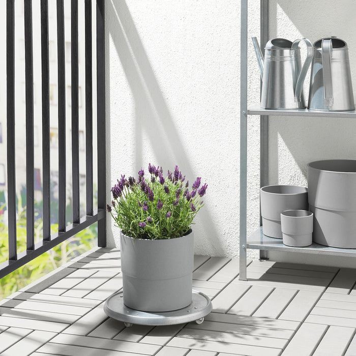 NYPON Plant pot, in/outdoor grey 19 cm