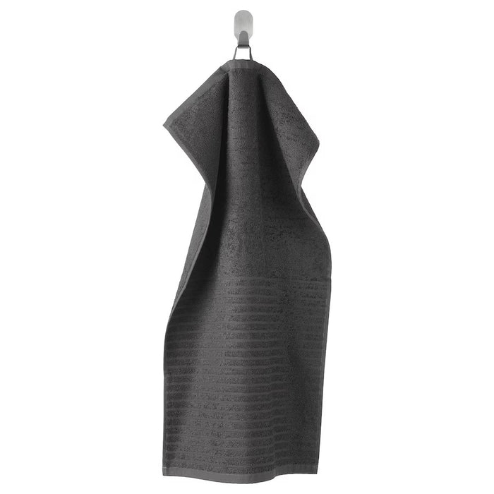 VAGSJON hand towel, dark grey, 40x70 cm