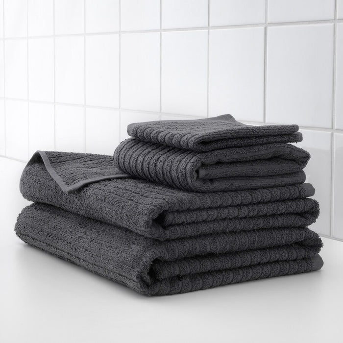 VAGSJON hand towel, dark grey, 40x70 cm