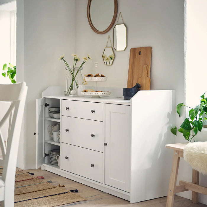 HAUGA Sideboard, white 140x84 cm