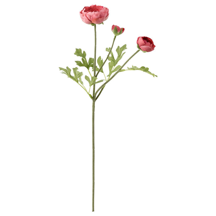 SMYCKA Artificial flower, Ranunculus/dark pink, 52 cm