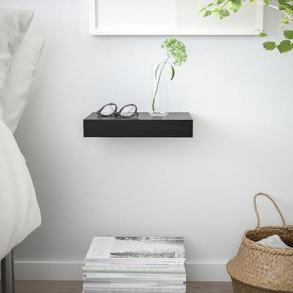 LACK Wall shelf, black-brown 30x26 cm