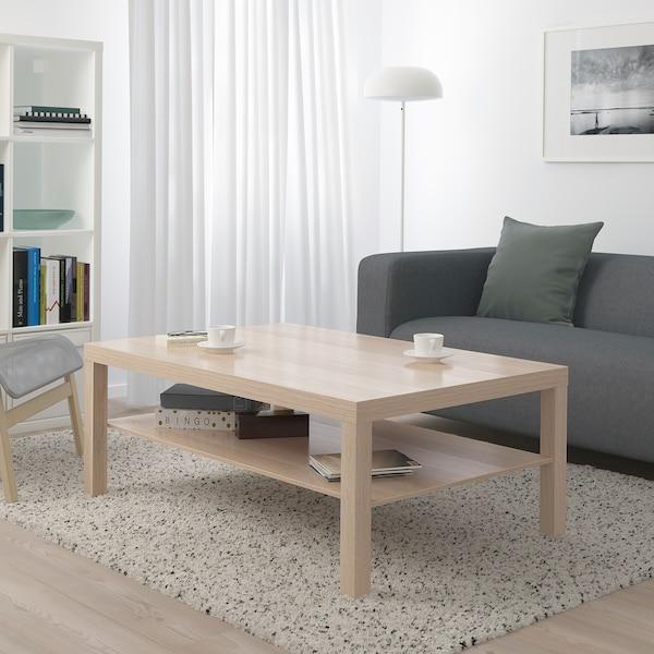 LACK coffee table 118x78 cm, white stained oak effect