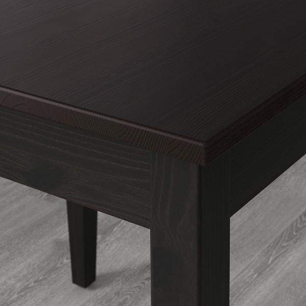 LERHAMN Table, black-brown 74x74 cm