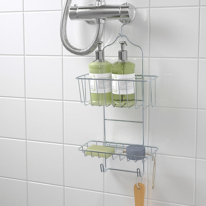 KROKFJORDEN Shower hanger, two tiers, zinc plated 24x53 cm