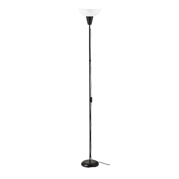 TAGARP floor uplighter, black/white