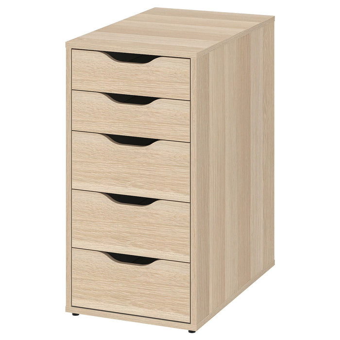 ALEX Drawer unit, white stained/oak effect 36x70 cm