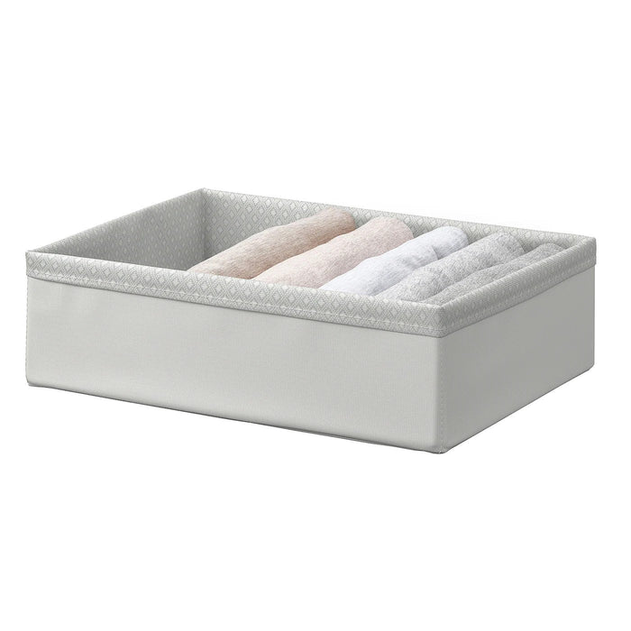 BAXNA Organiser, grey/white 26x34x10 cm