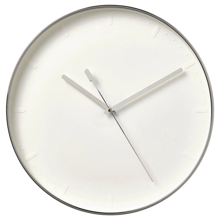 MALLHOPPA Wall clock, silver-colour, 35 cm