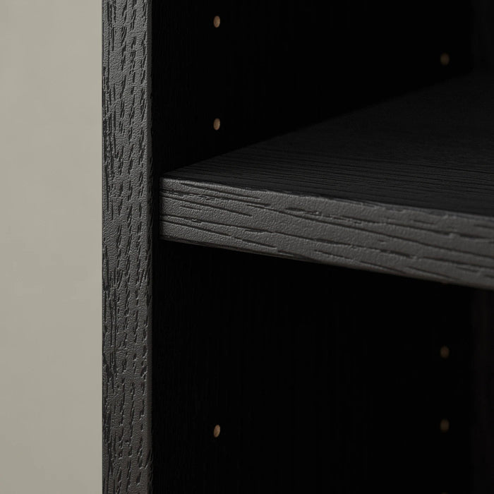 BILLY Bookcase, black oak effect, 80x28x202 cm