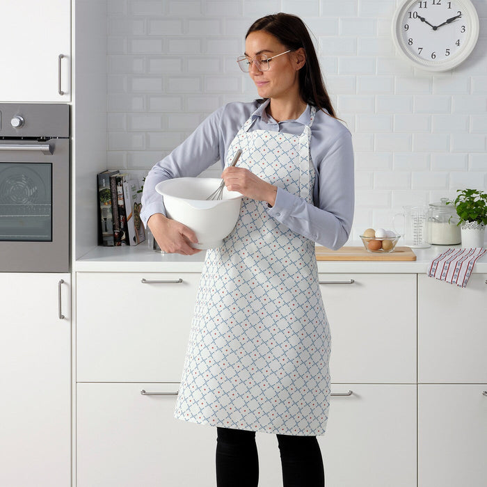 INAMARIA Apron, patterned/blue 69x85 cm