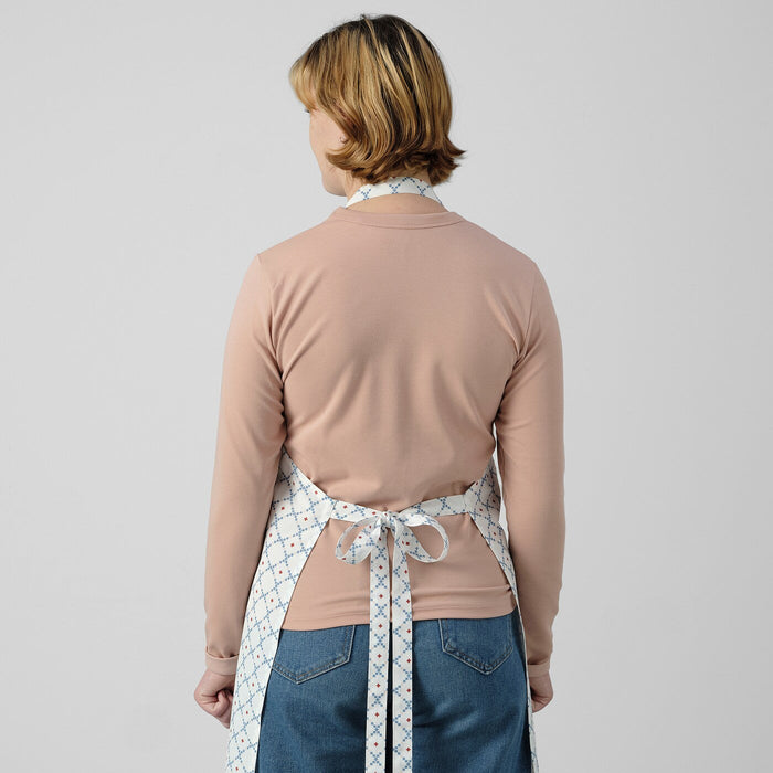 INAMARIA Apron, patterned/blue 69x85 cm