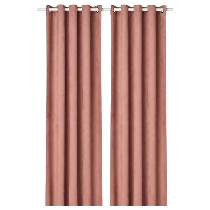 BIRTNA Block-out curtains 1 pair, 145x250 cm, light pink