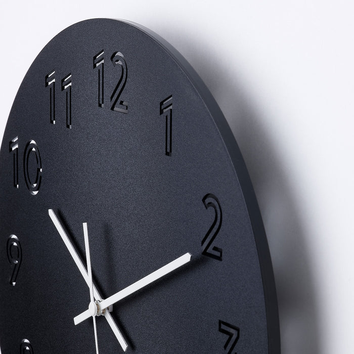 TUNNIS Wall clock, black30 cm