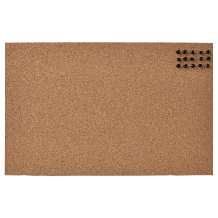 FLONSA Memo board with pins, cork, 52x33 cm