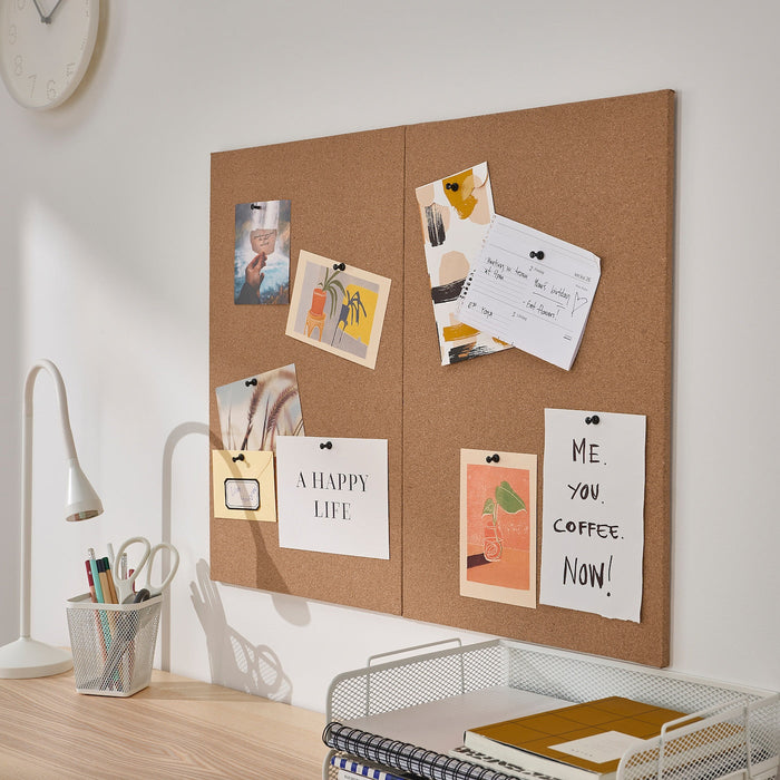 FLONSA Memo board with pins, cork, 52x33 cm