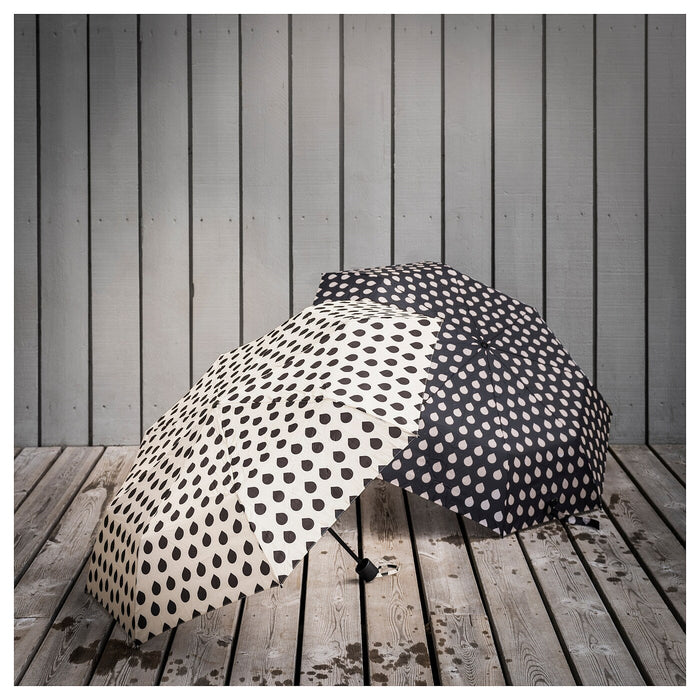 KNALLA Umbrella, beige/black drop